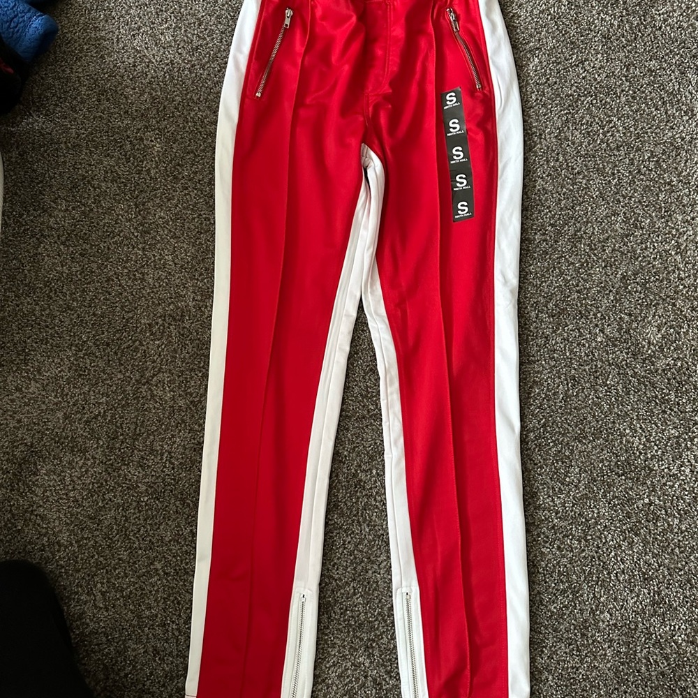 Zumiez Ninth Hall Red and White Track Pants